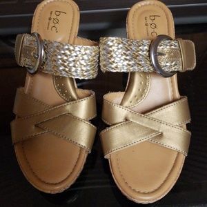 B.O.C. wedge sandals size 8m euc